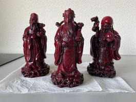 Statuen, 3 Stück, chinesisch