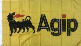 Fahne Agip Tankstelle Diesel Bleifrei 95 98 Öl Super Gas