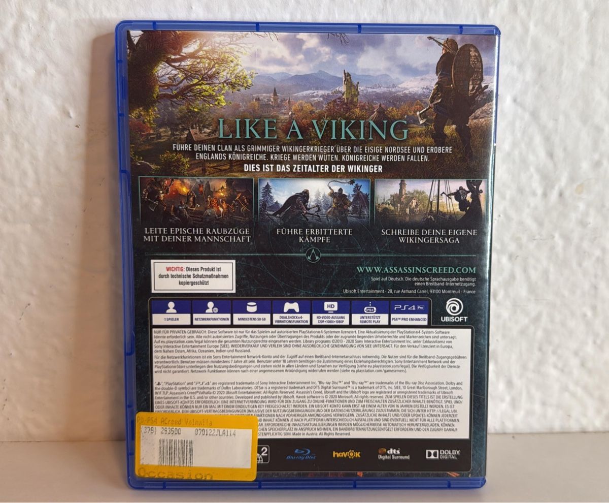Sony Giochi: Assassin's Creed Valhalla - PS4/PS5 Game - TOP Condition! – Usato da Ehrendingen venduto da bubulence 1
