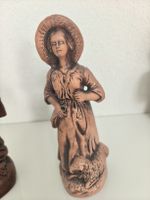 Figurines couple berger et bergère en terre cuite vintage