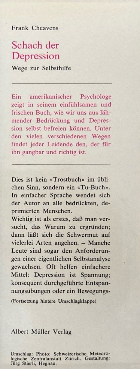 Libri: Schach der Depression - Wege zur Selbsthilfe – Nuovo (secondo la descrizione) da Sarnen venduto da Livres 1