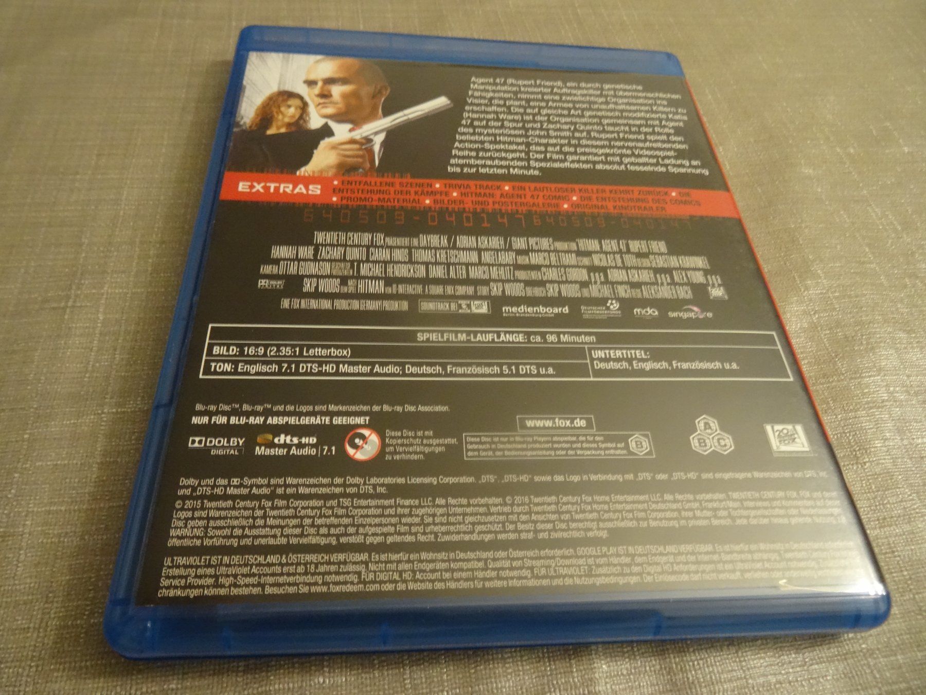 Tutti i DVDs: Hitman: Agent 47 - Blu-Ray – Usato da Olten venduto da Disc-Verkauf 2