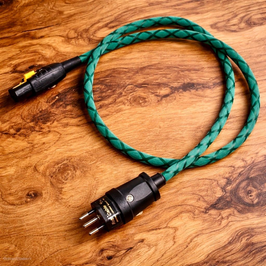 ROTH CABLE Stromkabel geschirmt, Green, 1m, 2,5mm² High End (Neu und ...