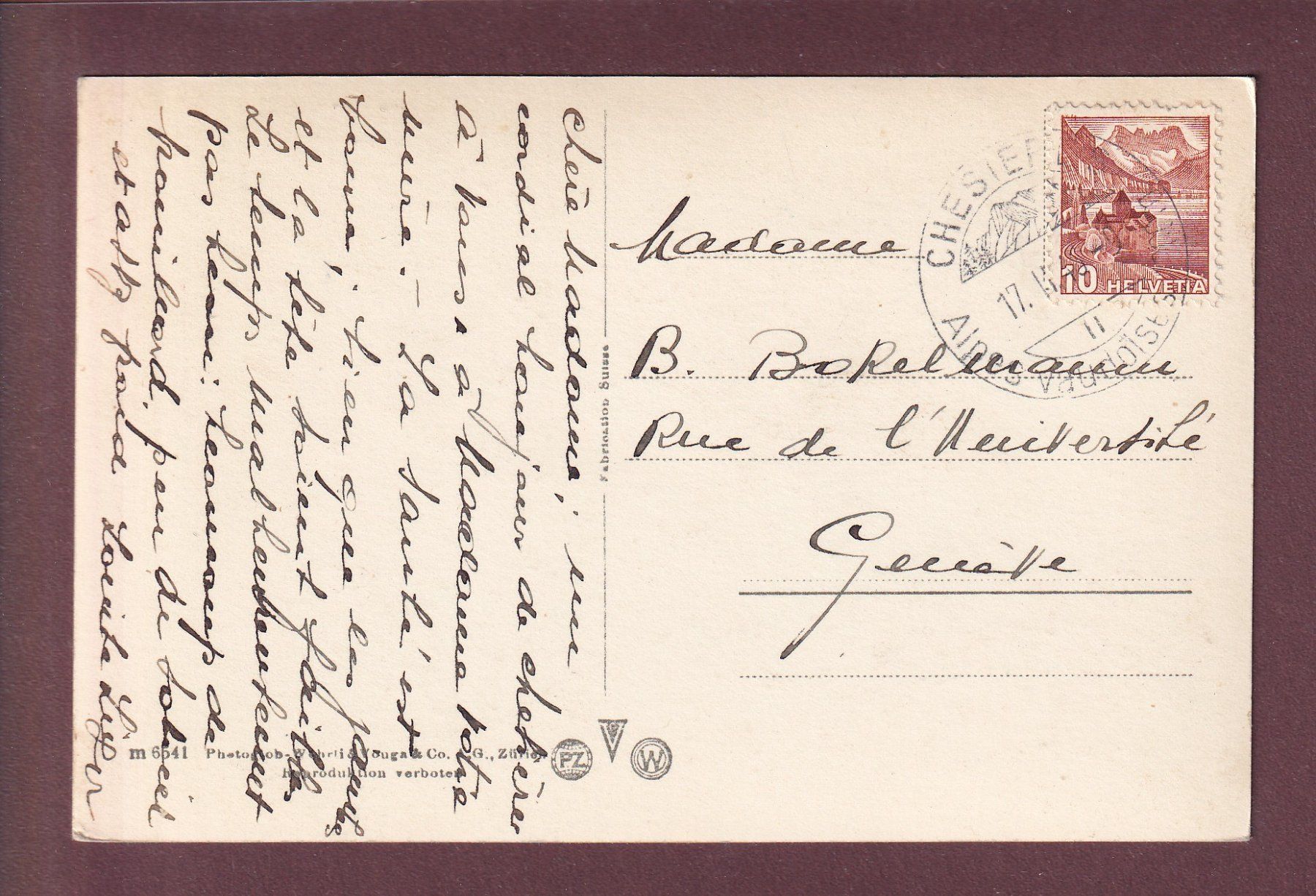 Cartoline postali: BETRUF - 1946 – Usato da Pully venduto da nicecards 1