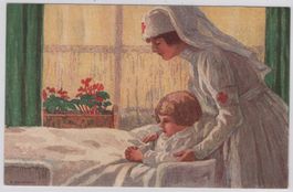 Bundesfeierkarte 1921 Nr. 33 Krankenpflegerin
