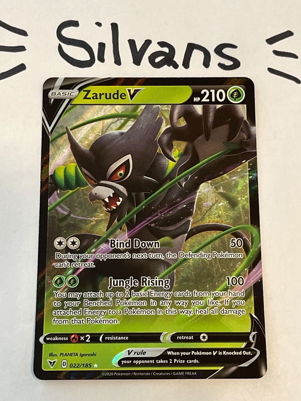 Pokémon Carte collezionabili: Zarude V 022/185 Vivid Voltage Farbenschock Englisch – Nuovo (secondo la descrizione) da Wil SG venduto da Silvans