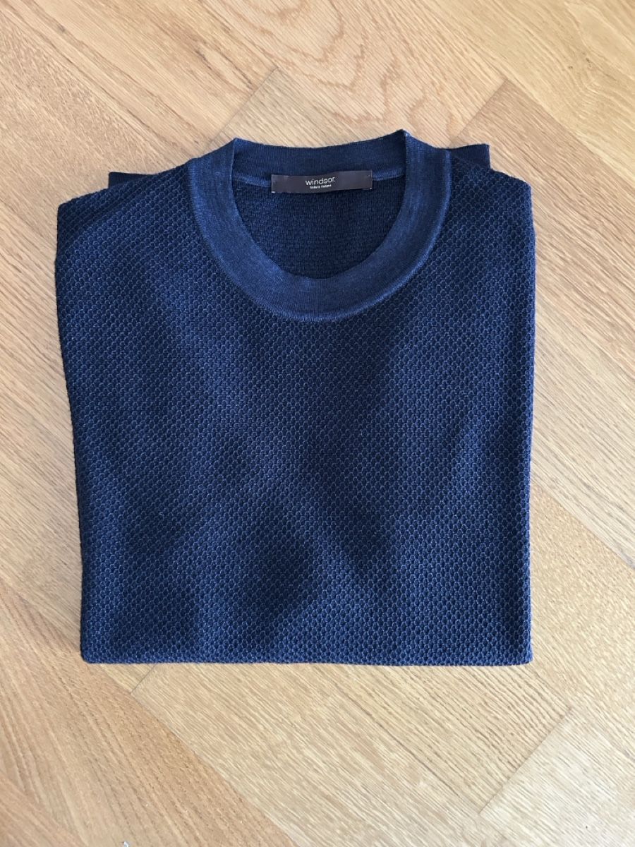 Windsor Maglioni & Felpe: Windsor pullover blue textured pattern new 48/M – Nuovo (secondo la descrizione) da Wädenswil venduto da NUK12
