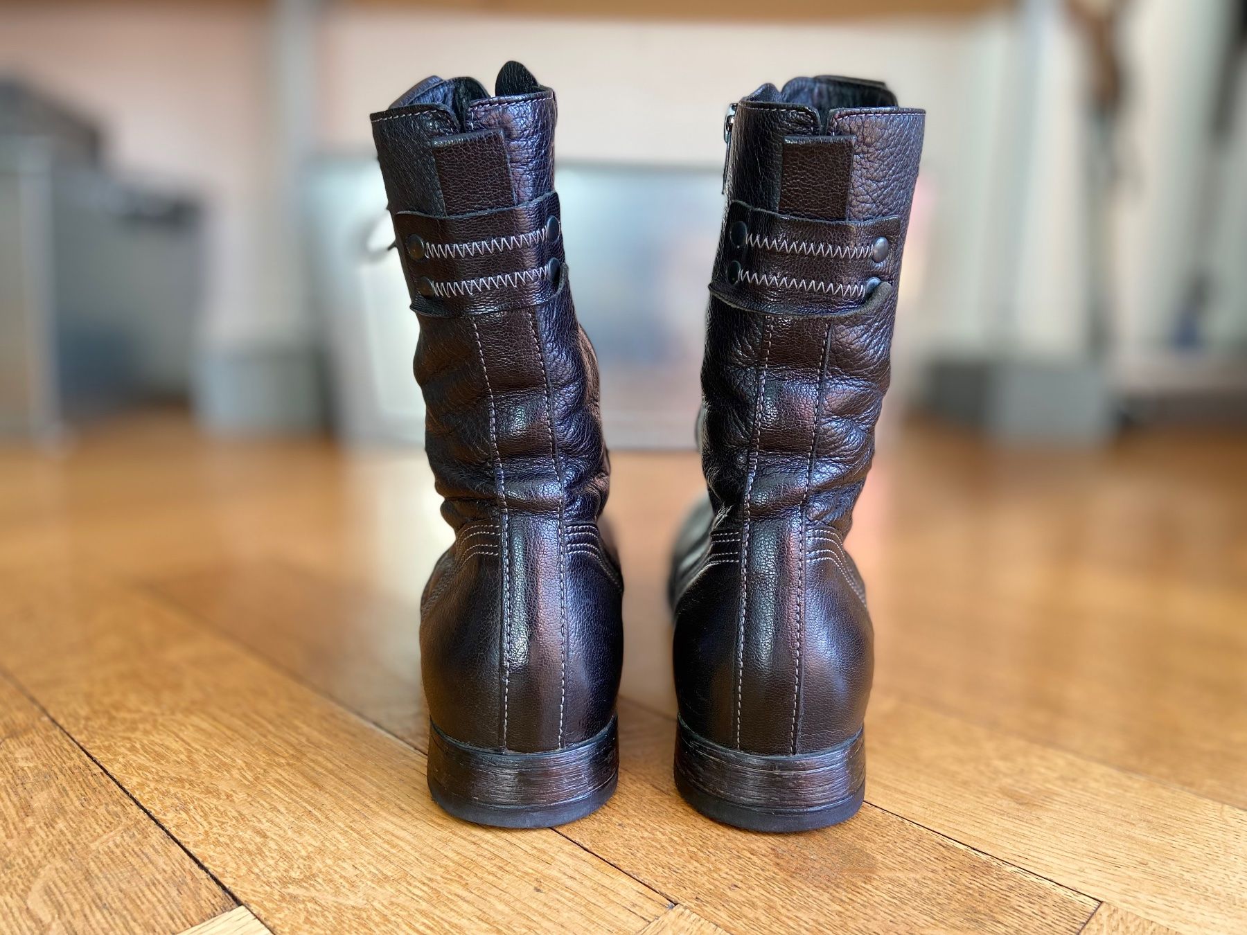 Think Damenschuhe: Bottes "Think!" en cuir avec fermeture éclair et lacets - 37 – Gebraucht aus Lausanne von maintenant 7
