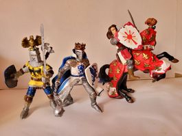 3 Papo (wie Schleich) Ritter Kämpfer/ 3 chevaliers Papo
