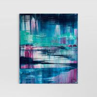 Original abstraktes Acrylbild auf Leinwand (60x50 cm)