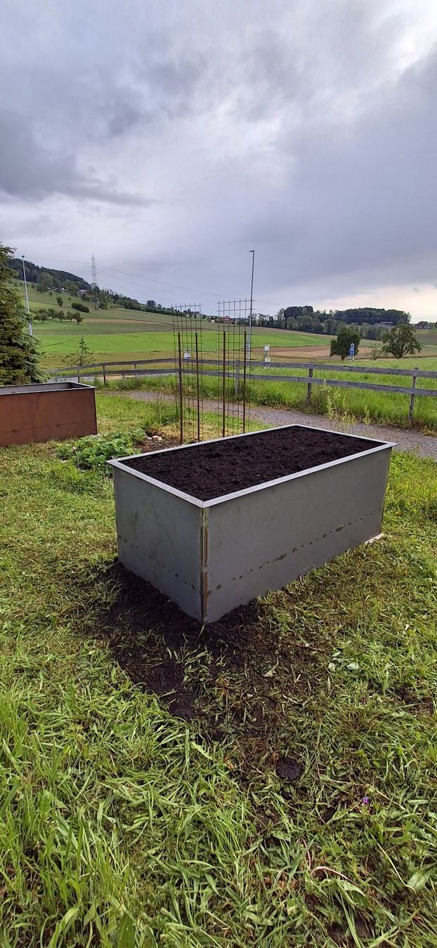 Vasi per fiori: Hochbeet aus Stahlblech mit Flachstahlrand – Nuovo (secondo la descrizione) da Schenkon venduto da Stone007