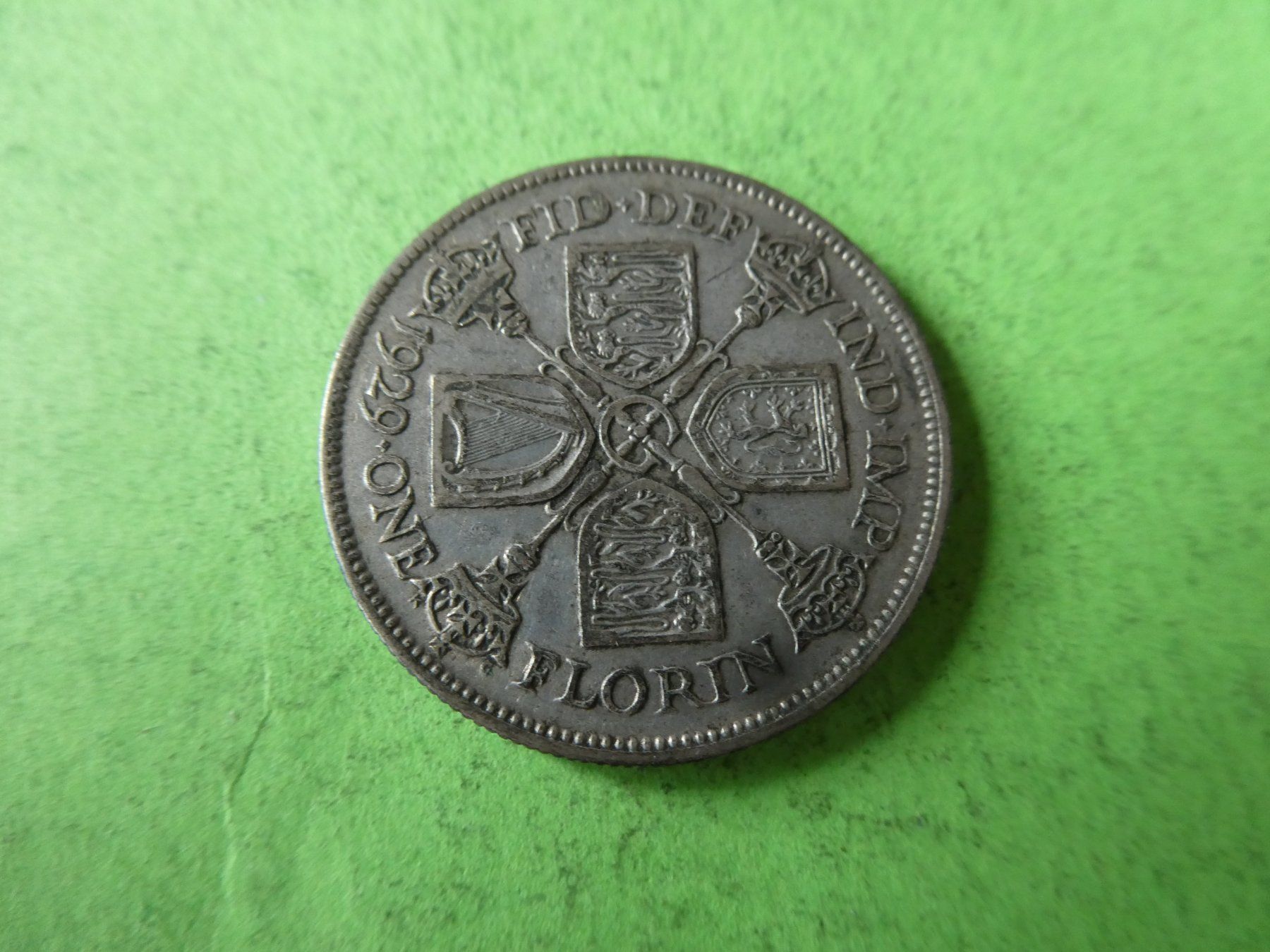 Tutti le monete: Grossbritannien 1929, 1 Florin - Silber – Usato da Hinterforst venduto da Rohusri
