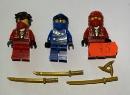 3 Stück LEGO Minifiguren Ninjago  mit Zubehör