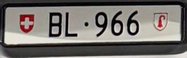 Kontrollschild BL 966