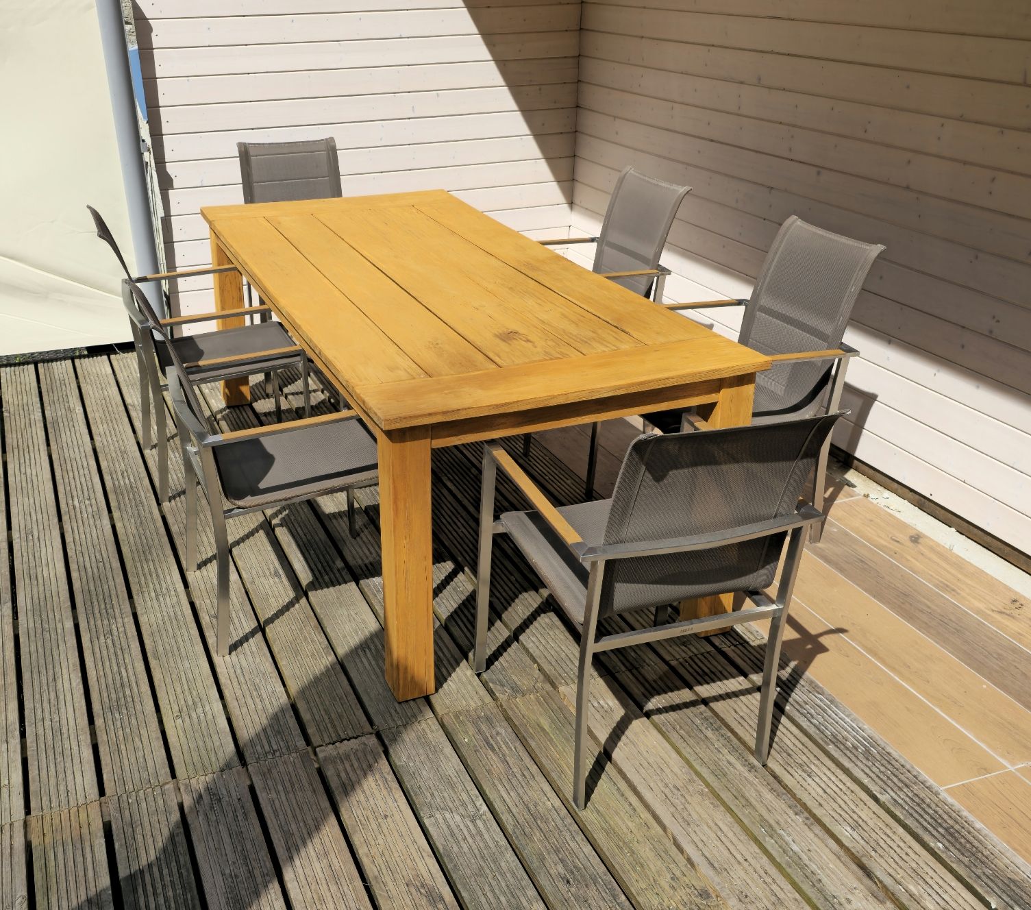 Tavoli: Gartentisch mit 6Stühlen (Teakholz) – Usato da Etzgen venduto da juj_b678