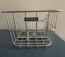 Cesto per bicicletta BASIL in aluminio, nuovo