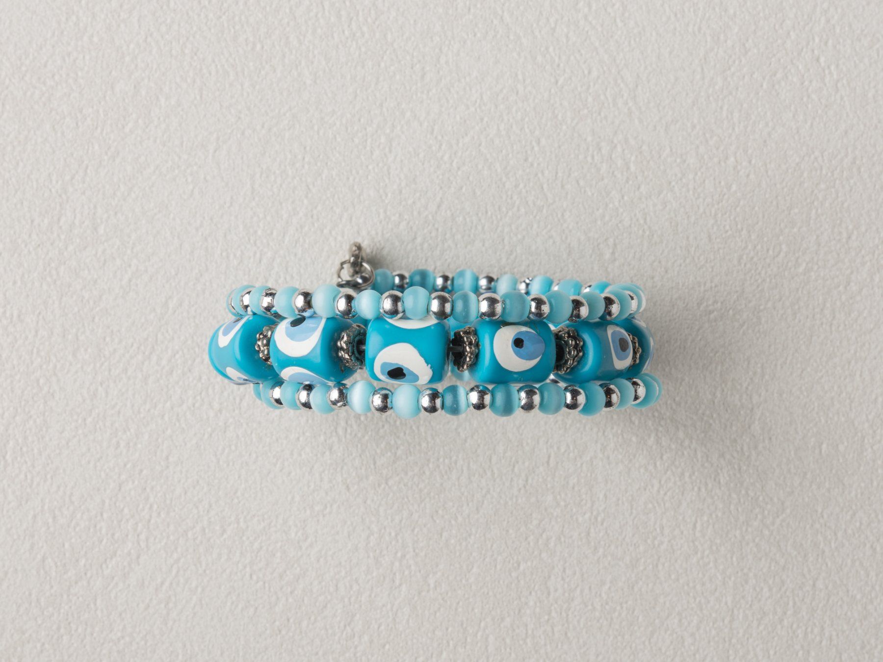 Bracciali & Braccialetti: Armreif Nazar Evil Eye, blau & Silberfarben – Usato da Ziefen venduto da sin_2chk 4