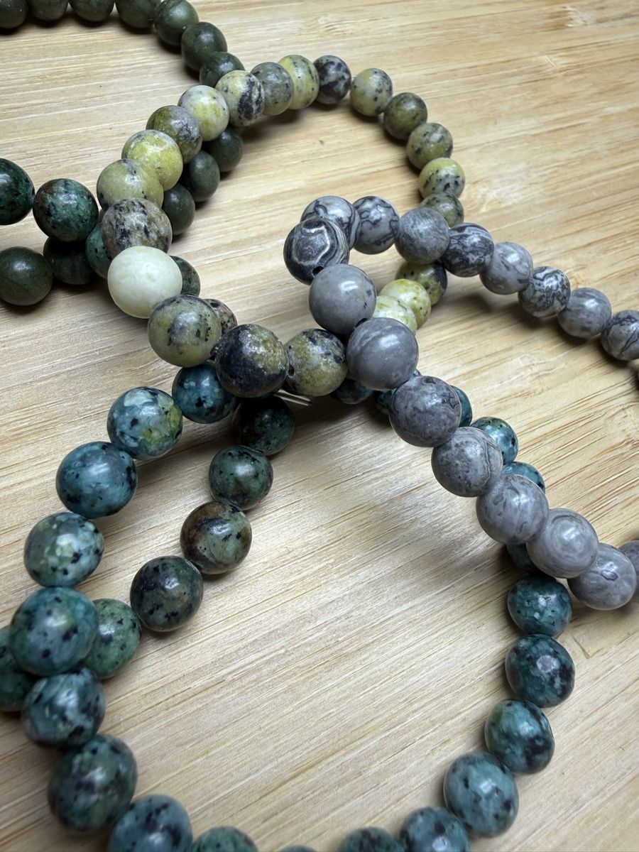 Bracciali & Braccialetti: 5 Edelstein Armbänder Perlen elastisch NEU – Nuovo e nell'imballaggio originale da Wald ZH venduto da Carloiten 2