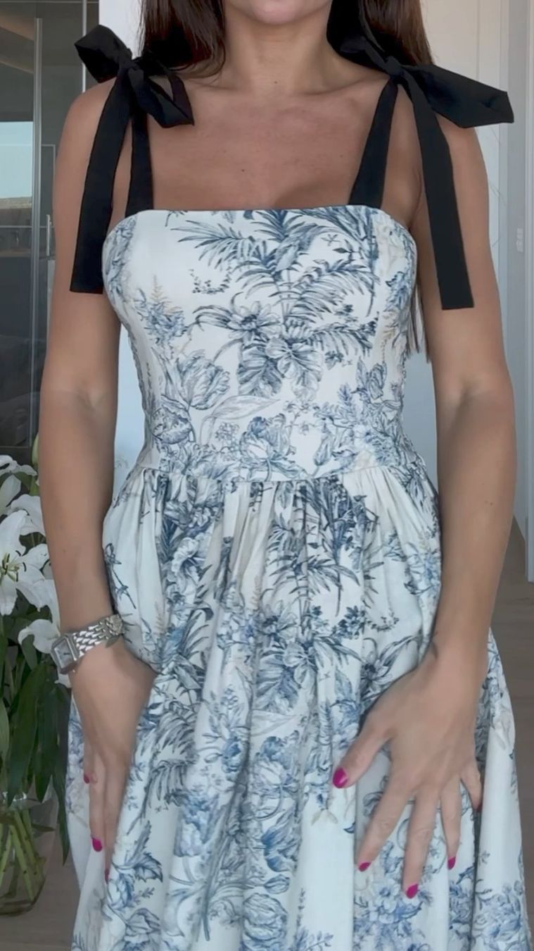 Vestiti: Linen MIDI Dress with Straps Size: S – Nuovo e nell'imballaggio originale da Zürich venduto da Ms.Me-Fashion 4