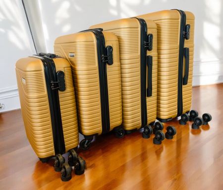 5 teiliges Reisekoffer Koffer Set wayBAG in GOLD NEU