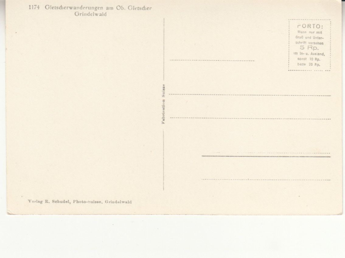 Cartes postales: Grindelwald Gletscherwanderung ca. 1940 – D'occasion à Bürglen TG par StampGraf 1