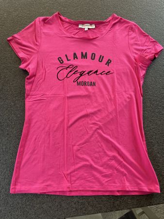 T-Shirt Morgan,  rosa Aufdruck Grösse M neuwertig
