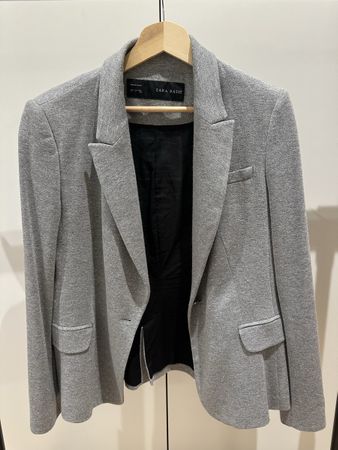 ZARA Basic Blazer grau Gr. L – elegant & klassisch
