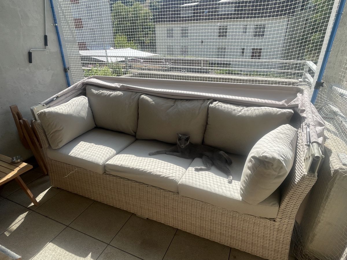 Divani: Gartensofa Rattansofa mit Kissen  – Usato da Reigoldswil venduto da Boten 2