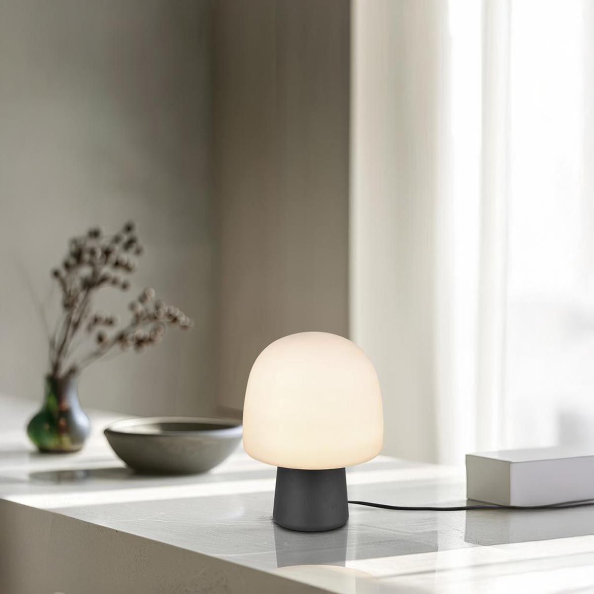 Lampen: Tischleuchte, Glas, Taupe, 27 cm Höhe – Neu (gemäss Beschreibung) aus Kreuzlingen von Smart-Light 1