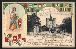 Basel, Strassenpartie am Spalentor mit S