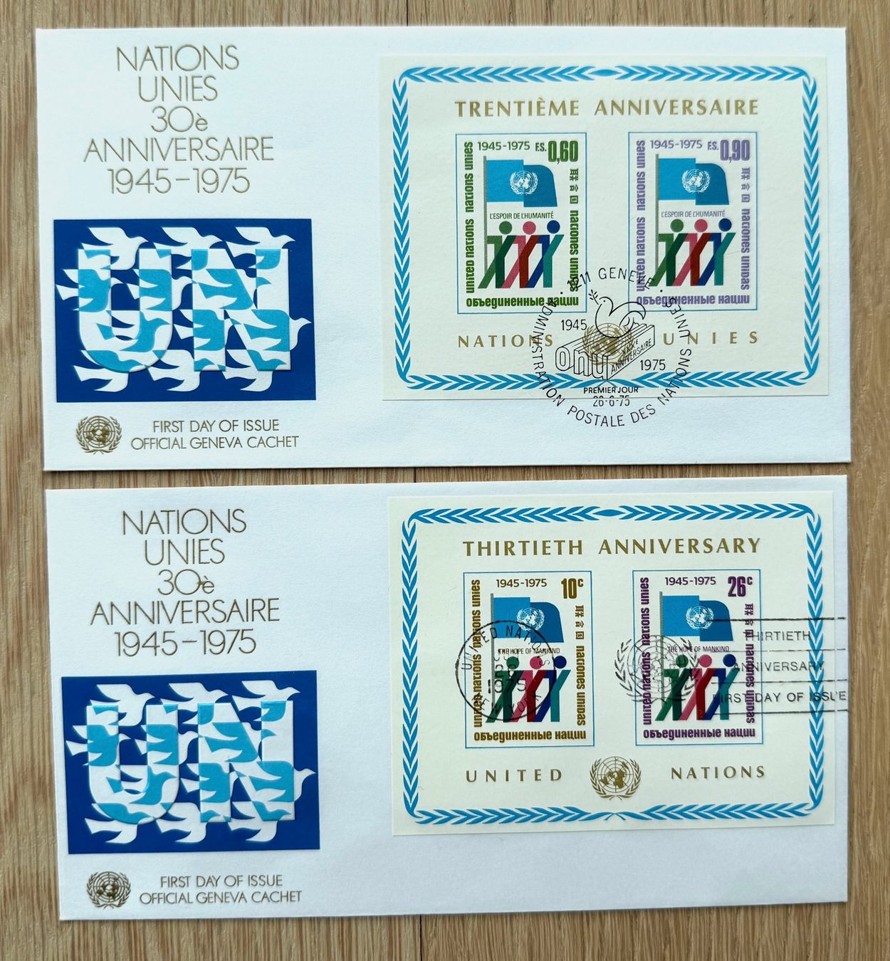 Alle Briefmarken: FDC 30 Jahre UNO 1975 – Gebraucht aus Zürich von Marfe1