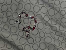 Armband mit Scarlet rote steine