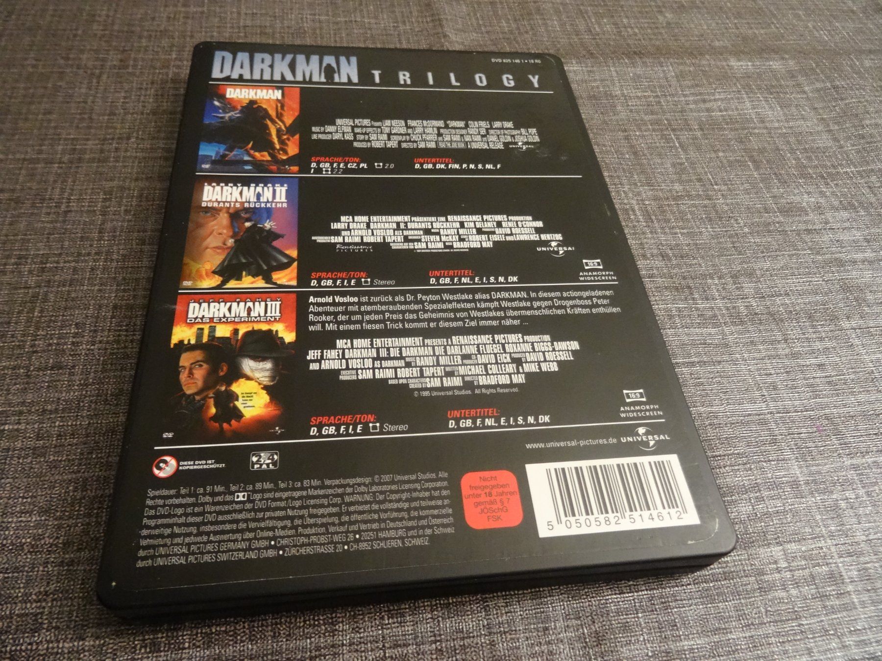 Tutti i DVDs: Darkman Trilogie DVD Box Set STEELBOOK – Usato da Olten venduto da Disc-Verkauf 2