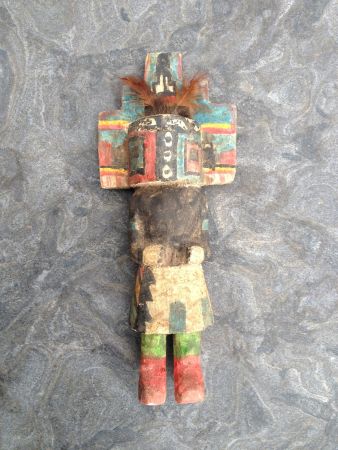 Alte Kachina Hopi Indianer  ancienne poupée Hopi 23 cm