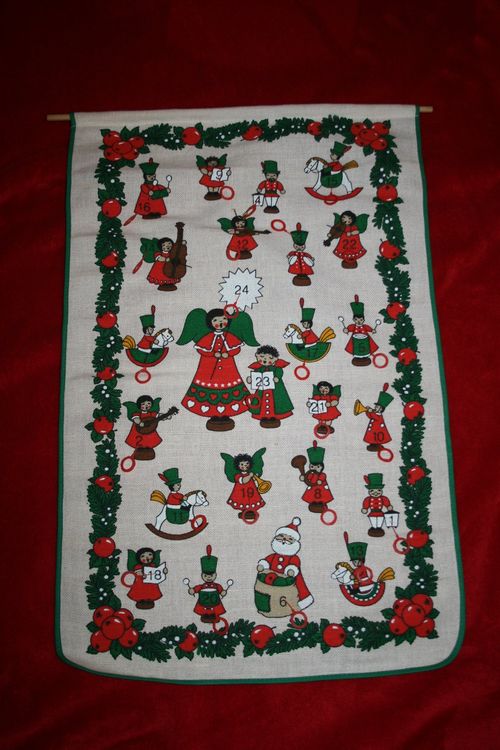 Alter Vintage Adventskalender aus Stoff / 60er Jahre | Kaufen auf Ricardo