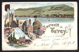 Litho Vevey, Le Château, Rue d'Italie, 