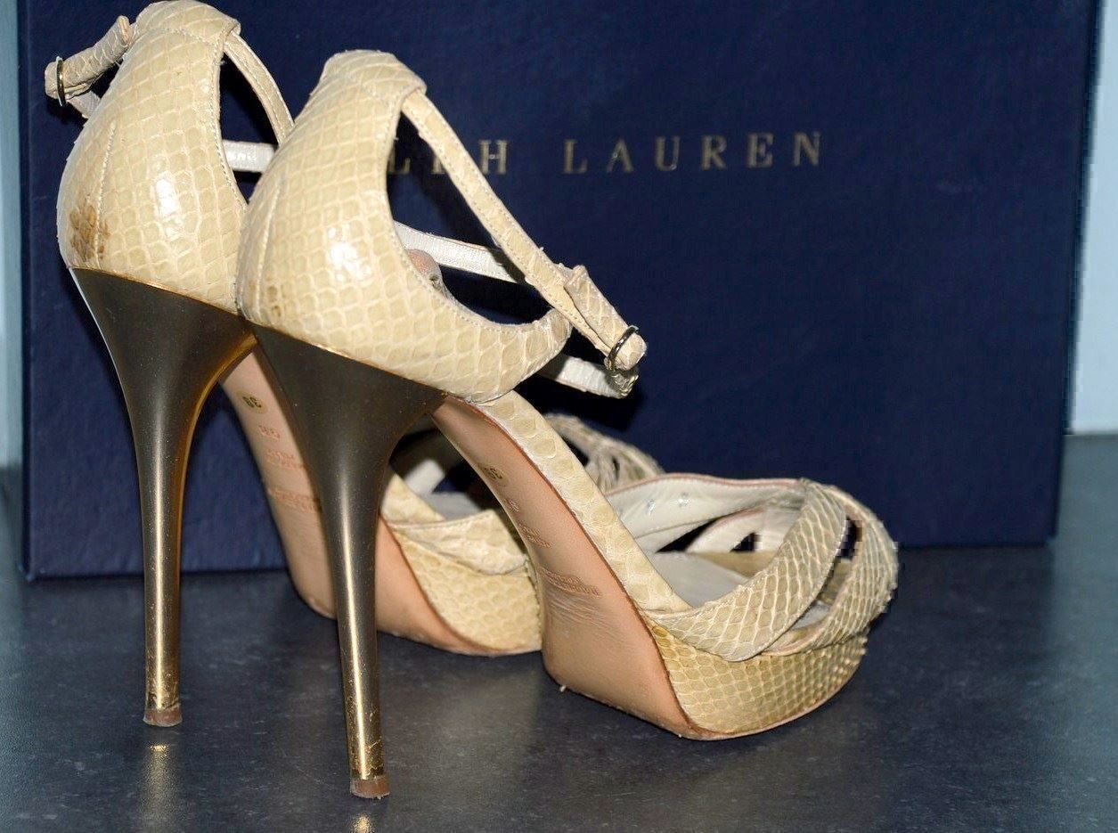 Ralph Lauren Damenschuhe: Sandalen / Sandales Ralph Lauren Jeanne Python  .39 – Gebraucht aus Collonges von Auganien 5