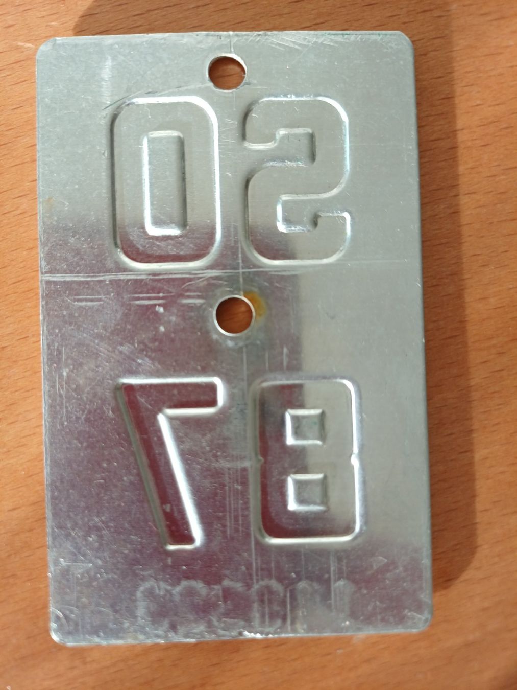 Insegne: Vintage SO 87 Velonummer – Usato da Kloten venduto da Juanita3 1