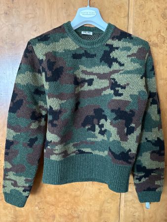 MIU MIU wool pullover green colours, size 42 IT, new