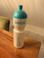 Trinkflasche SWICA weiss türkis neuwertiger Zustand