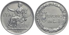 Italien, 1 Lira 1928