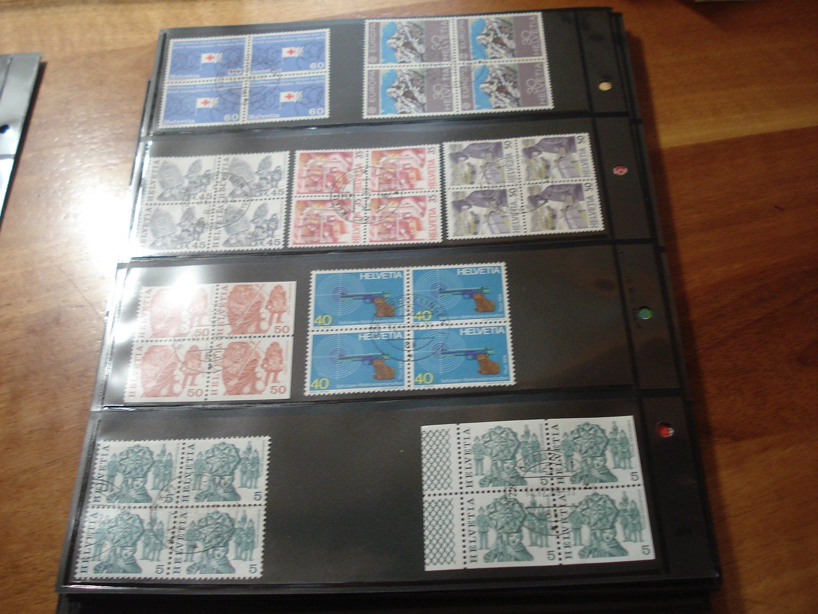 Alle Briefmarken: Lot 4erblocks Schweiz o – Gebraucht aus Niederwil AG von morostahu 7