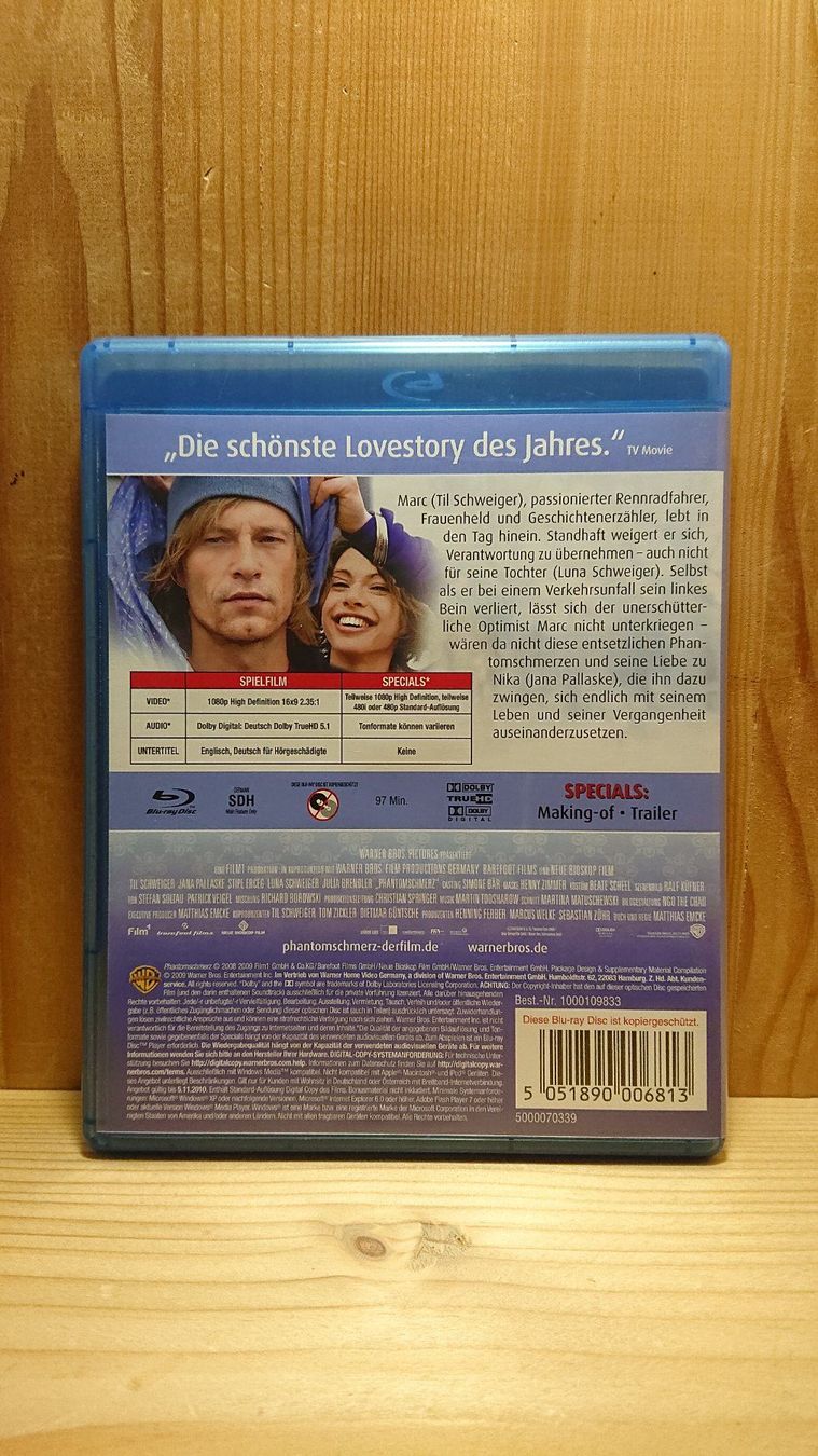 Tutti i DVDs: PHANTOMSCHMERZ Blu-Ray mit Til Schweiger – Usato da Wilderswil venduto da Exebub 1