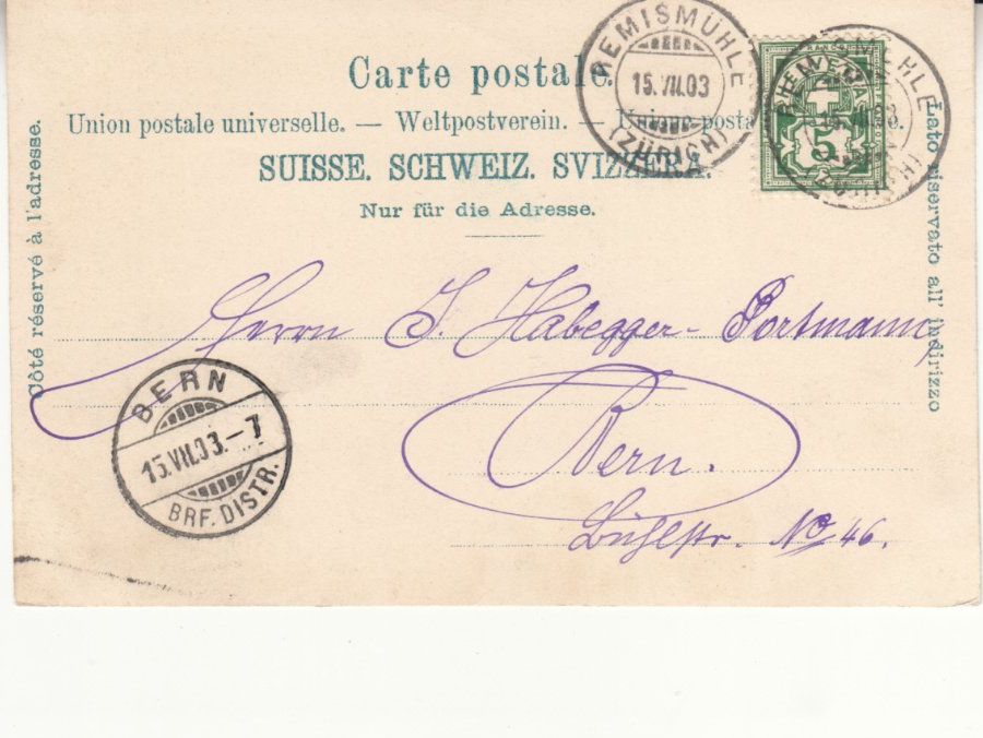 Cartoline postali: Rämismühle 1903 – Usato da Bürglen TG venduto da StampGraf 1