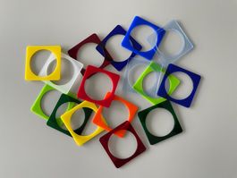 Armreifen Plexiglas schmal klein Lot