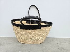 Korb: Shopper oval schwarz-ANGEBOT