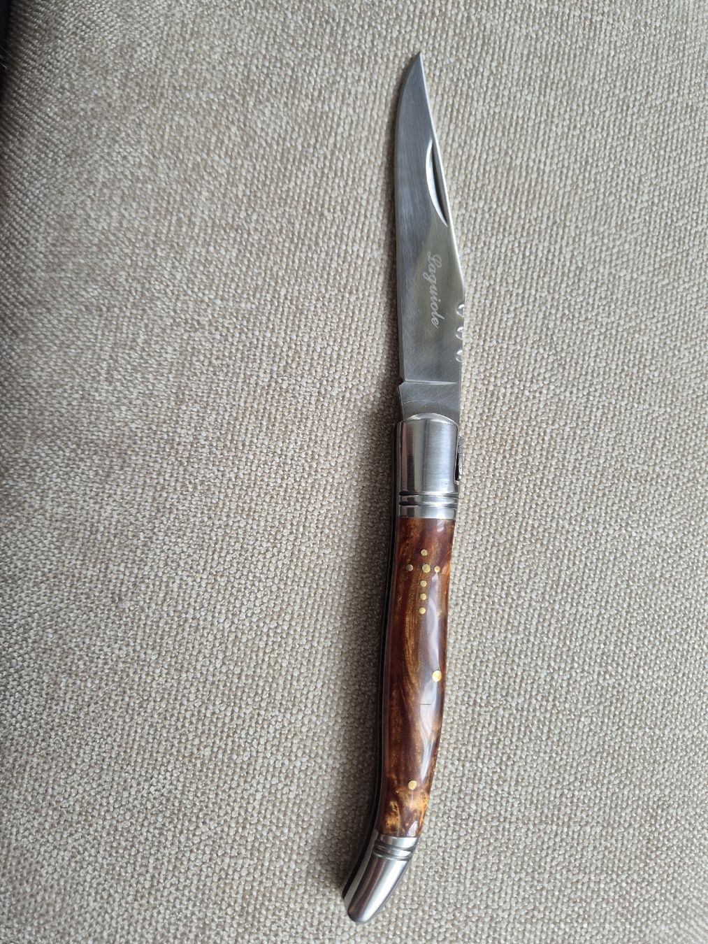 Laguiole Coltelli tascabile: Laguiole Taschenmesser, Holzgriff – Usato da Binningen venduto da rom_9ls7