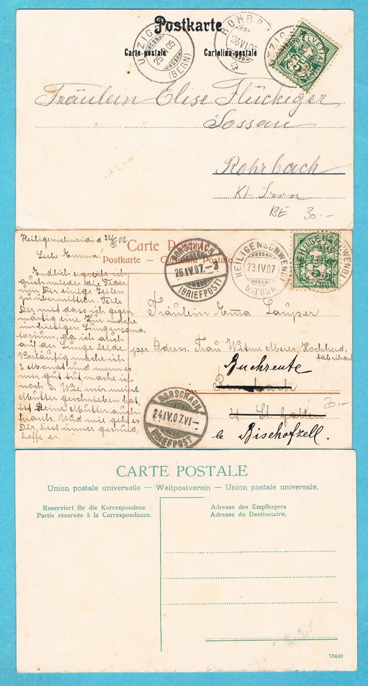 Cartoline postali: 7 Ansichtskarten Kur/Berghäuser Kanton Bern ! Ab Fr.1! – Usato da Seedorf venduto da Carabella3 1