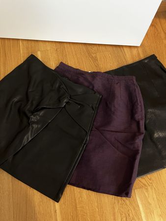 Jupe / Rock Paket - 2 Lederjupe und 1 Stoffjupe