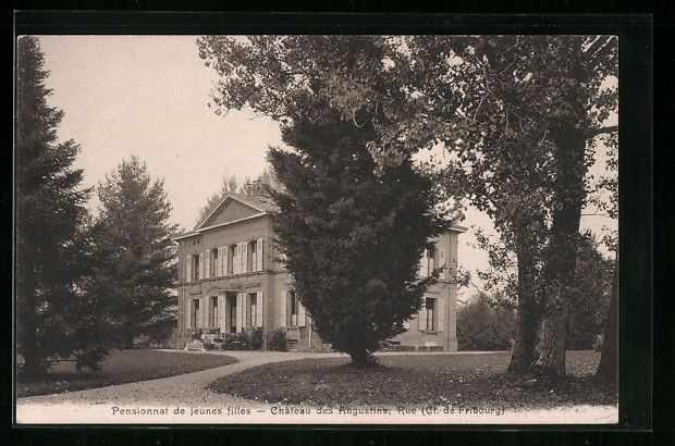 Ansichtskarten: Fribourg, Château des Augustino, Pensio – Gebraucht aus Berlin von bartko-reher